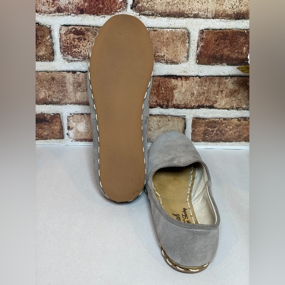 Sabah Ashmore Grey Suede Slip-On Flats Size W40/US 8.5 - Picture 7 of 8